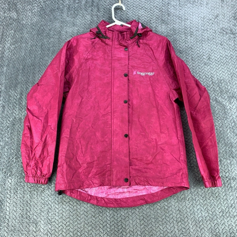 Frogg Toggs Jacket Womens Small Pink Hooded Waterproof Rain Coat Outdoor Hiking